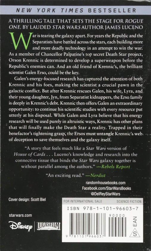 Паперова книга «Catalyst: A Rogue One Novel», автор Джеймс Лучено - фото №1