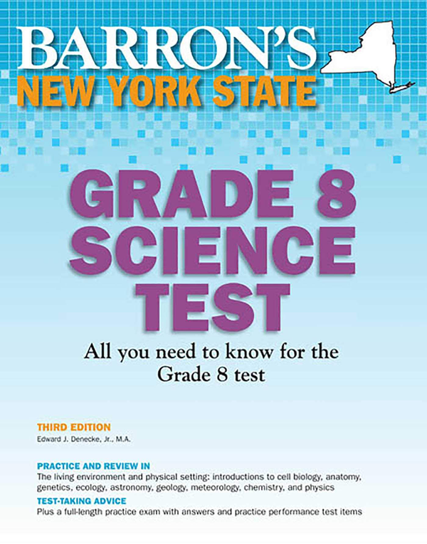 Бумажная книга «Barron's New York State Grade 8 Science Test», автор Эдвард Дж. Денеке - фото №1