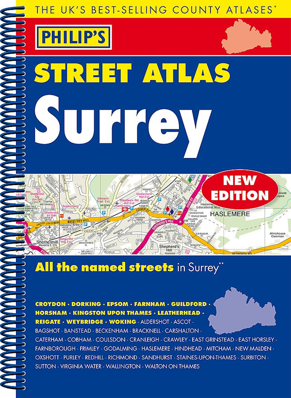 Бумажная книга «Philip's Street Atlas Surrey» - фото №1