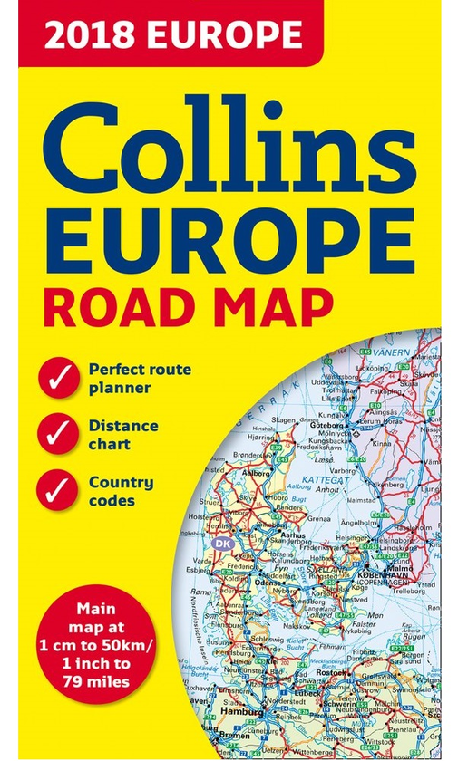 Паперова книга «2018 Collins Europe Road Map 1:5 000 000» - фото №1