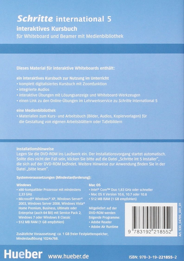Паперова книга «Schritte International. Interaktives Kursbuch 5 mit Medienbibliothek DVD-Rom» - фото №1