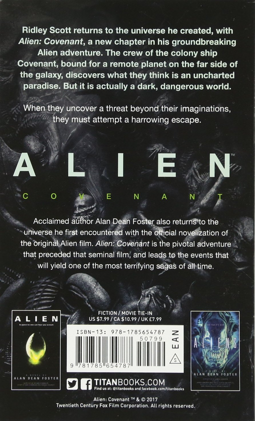 Бумажная книга «Alien: Covenant - The Official Movie Novelization», автор Алан Фостер - фото №1