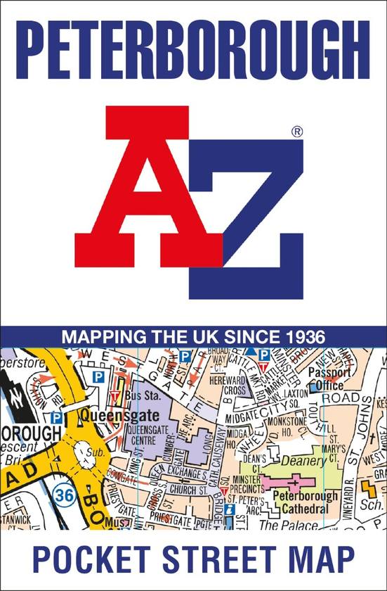 Бумажная книга «Peterborough A-Z Pocket Street Map» - фото №1