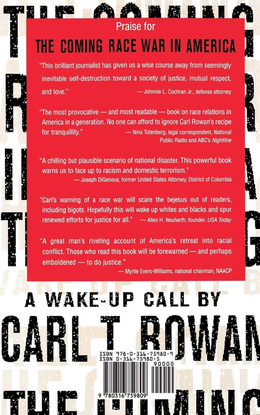 Бумажная книга «The Coming Race War in America. A Wake-Up Call», автор Карл Т. Роуэн - фото №1