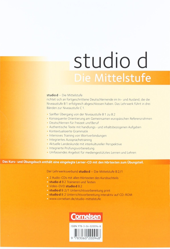 Бумажная книга «Studio D - Die Mittelstufe: Kurs- Und Ubungsbuch B2 Band 1 » - фото №1