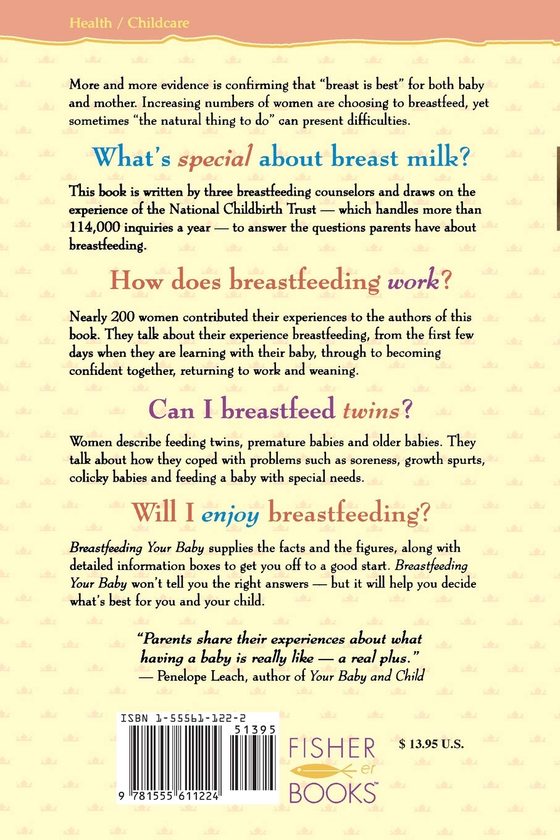 Бумажная книга «Breastfeeding Your Baby», авторов Джейн Бриттен, Джейн Муди, Карен Хогг - фото №1