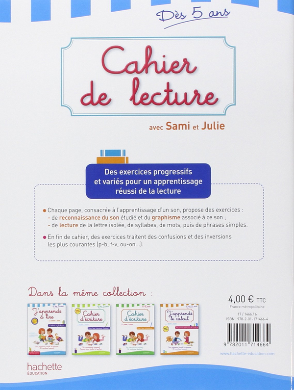 [object Object] «Cahier de lecture Sami et Julie», автор Adeline Cecconello - фото №2 - мініатюра