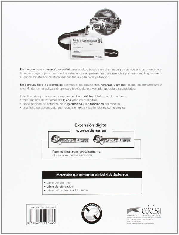 Паперова книга «Embarque: Libro De Ejercicios 4» - фото №1