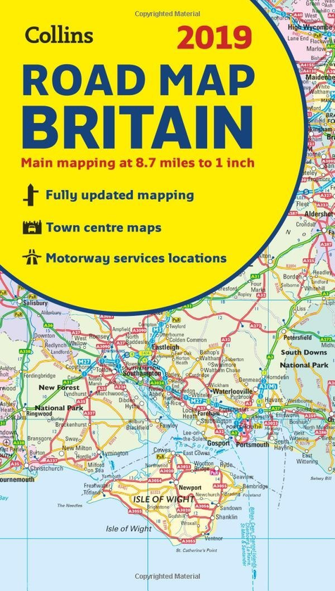 Бумажная книга «2019 Collins Map of Britain» - фото №1