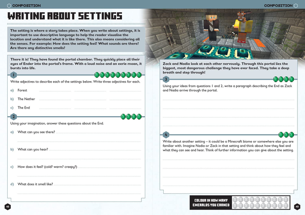 [object Object] «Minecraft English Ages 10-1 : Official Workbook» - фото №3 - мініатюра