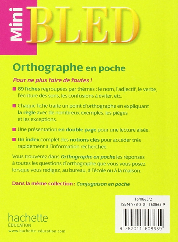 Паперова книга «Mini Bled Orthographe», автор Daniel Berlion - фото №1