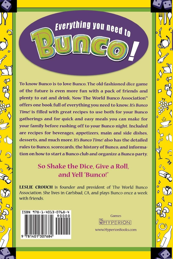 Паперова книга «It's Bunco Time! Cookbook and Party Ideas», автор Леслі Крауч - фото №1