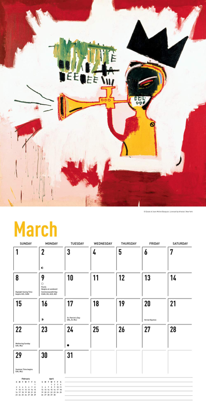 Бумажная книга «Jean-Michel Basquiat 2020 Wall Calendar», автор Жан-Мишель Баския - фото №1