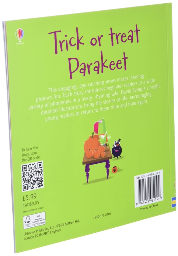 Паперова книга «Trick or Treat, Parakeet?», автор Леслі Сімс - фото №1
