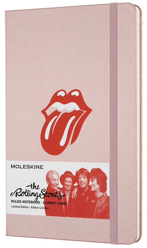  «Блокнот Moleskine Rolling Stones средний розовый (LERSQP060PK)», бренда Moleskine - фото №1