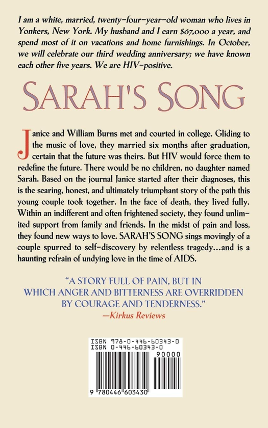 Бумажная книга «Sarah's Song. A True Story of Love and Courage», автор Дженис А. Бернс - фото №1