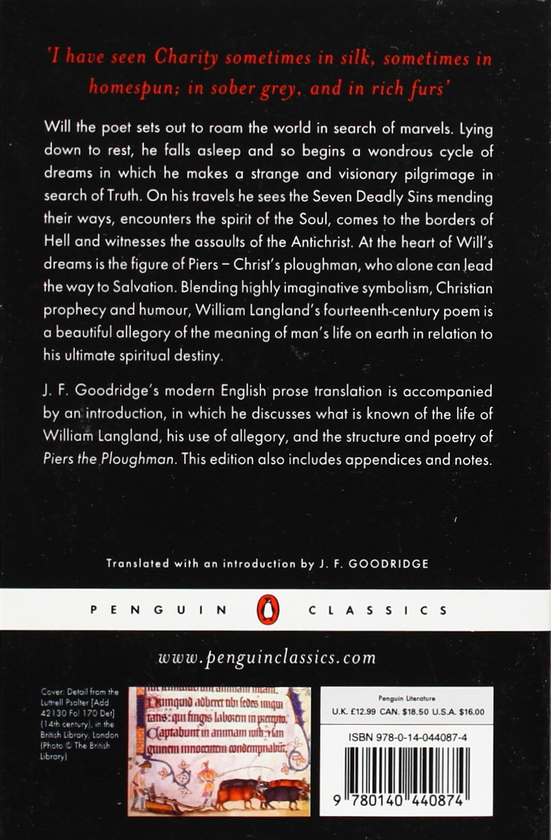 Бумажная книга «Piers the Ploughman», автор Уильям Ленгленд - фото №1