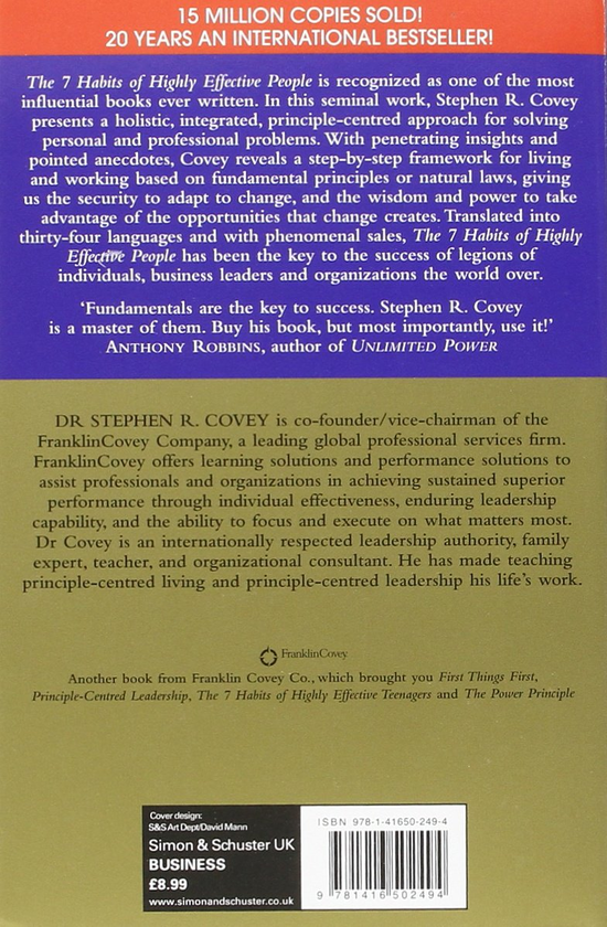 Бумажная книга «7 Habits of Highly Effective People» - фото №1