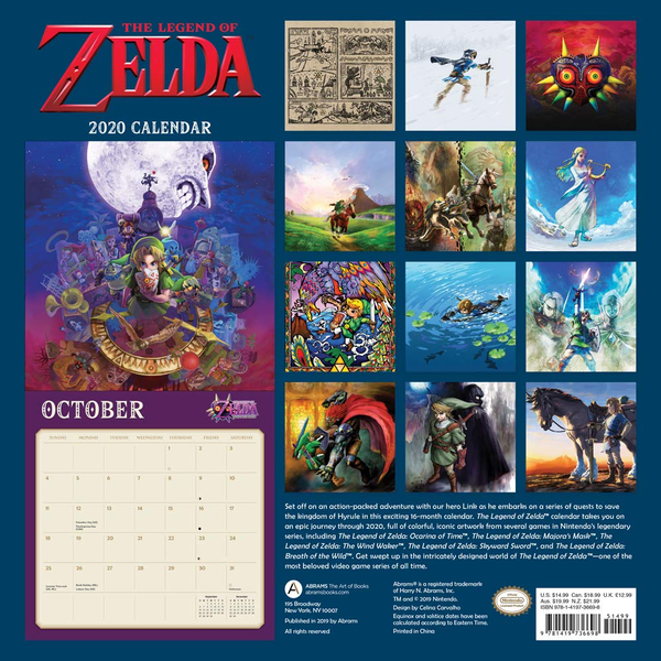 Бумажная книга «Legend of Zelda 2020 Wall Calendar» - фото №1