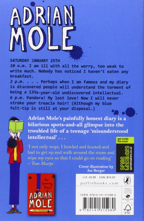 Паперова книга « The Secret Diary of Adrian Mole Aged 13 ¾ (The Originals)», автор Сью Таунсенд - фото №1