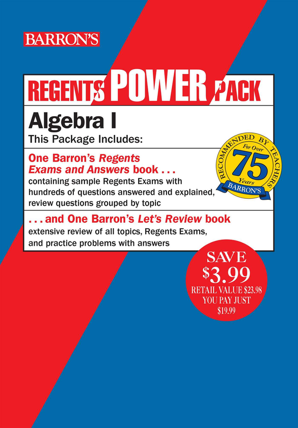 Бумажная книга « Regents Algebra I Power Pack : Let's Review Algebra I + Regents Exams and Answers: Algebra I», автор Гари М. Рубинштейн - фото №1