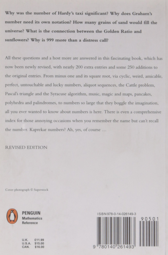Бумажная книга «The Penguin Dictionary of Curious and Interesting Numbers», автор Дэвид Уэллс - фото №1