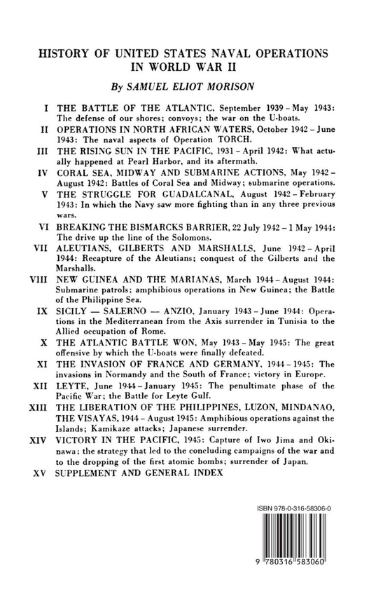 Паперова книга «Breaking the Bismark's Barrier. Volume 6. July 1942 - May 1944», автор Семюел Морісон - фото №1