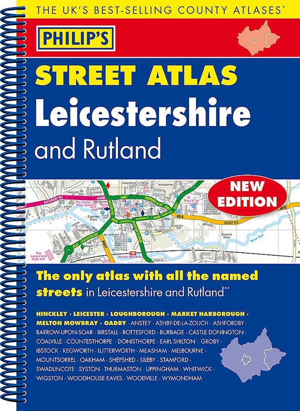 Бумажная книга «Philip's Street Atlas Leicestershire and Rutland» - фото №1