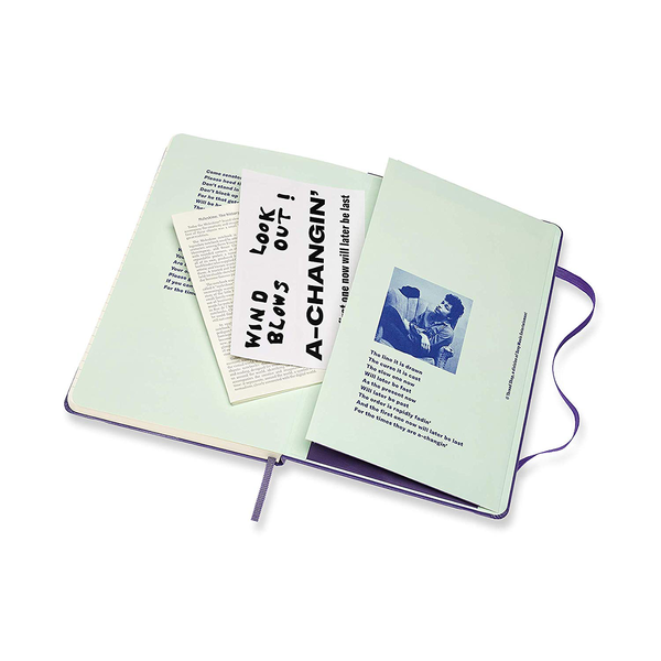  «Блокнот Moleskine Bob Dylan Линейка Фиолетовый (LEBDQP060B)», бренда Moleskine - фото №1