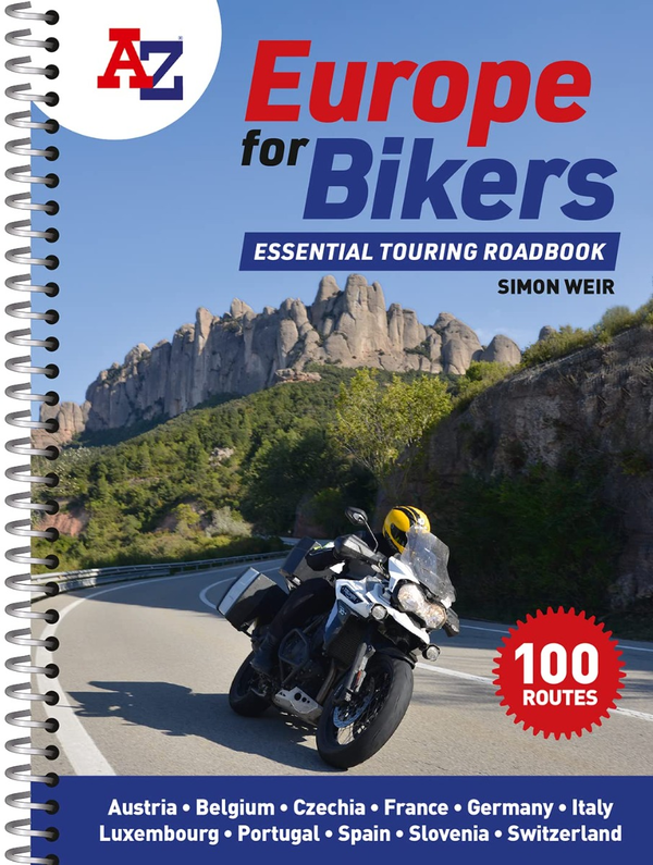 Бумажная книга «A -Z Europe for Bikers», автор Саймон Вейр - фото №1