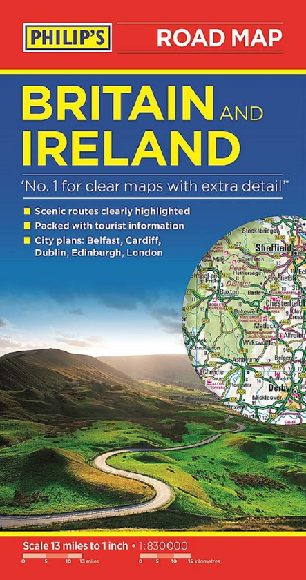 Бумажная книга «Philip's Britain and Ireland Road Map» - фото №1
