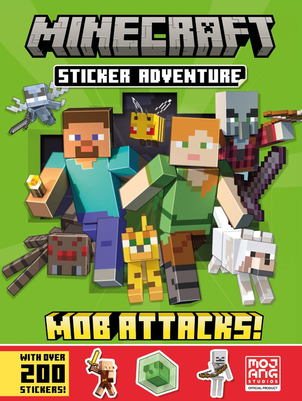 Паперова книга «Minecraft Sticker Adventure: Mob Attacks!», автор Моджанг Аб - фото №1