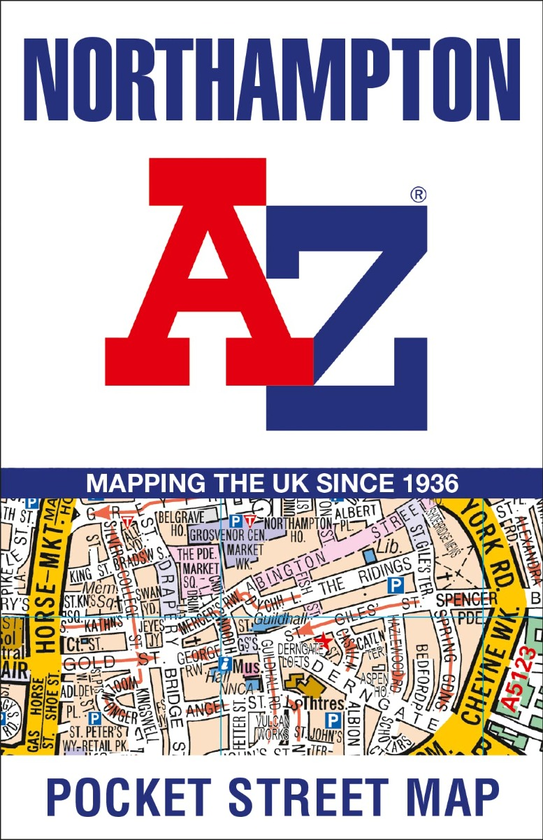 Бумажная книга «Northampton A-Z Pocket Street Map» - фото №1