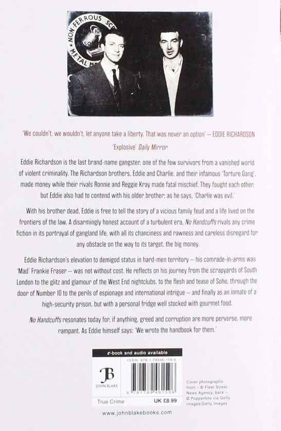 Бумажная книга «No Handcuffs. The Final Word on My War with The Krays», автор Эдди Ричардсон - фото №1