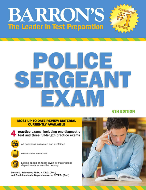 Паперова книга « Barron's Police Sergeant Examination», автор Дональд Дж. Шредер - фото №1