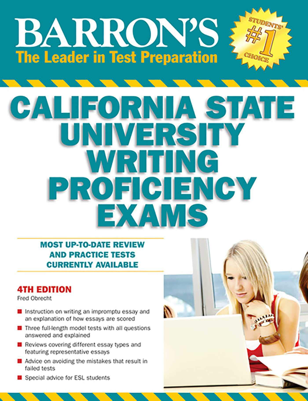Бумажная книга «Barron's California State University Writing Proficiency Exams», автор Фред Обрехт - фото №1