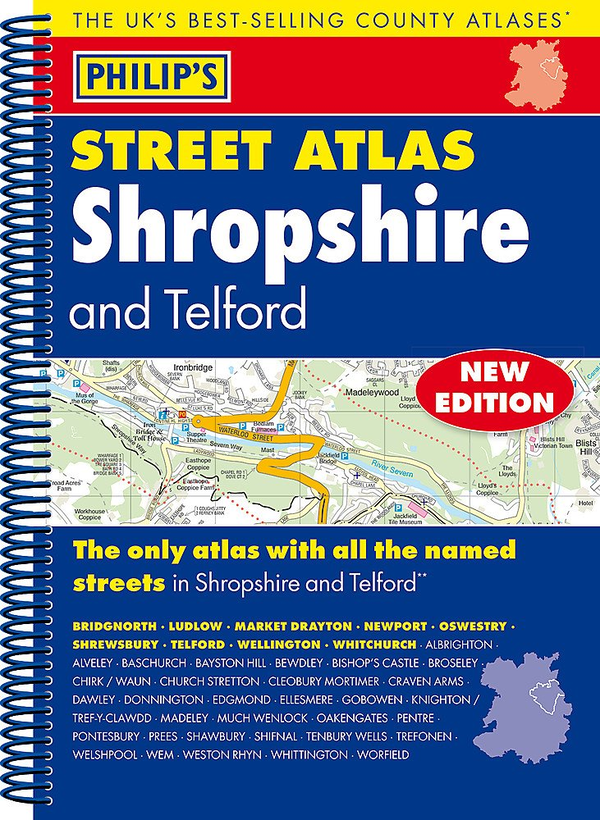 Бумажная книга «Philip's Street Atlas Shropshire and Telford» - фото №1