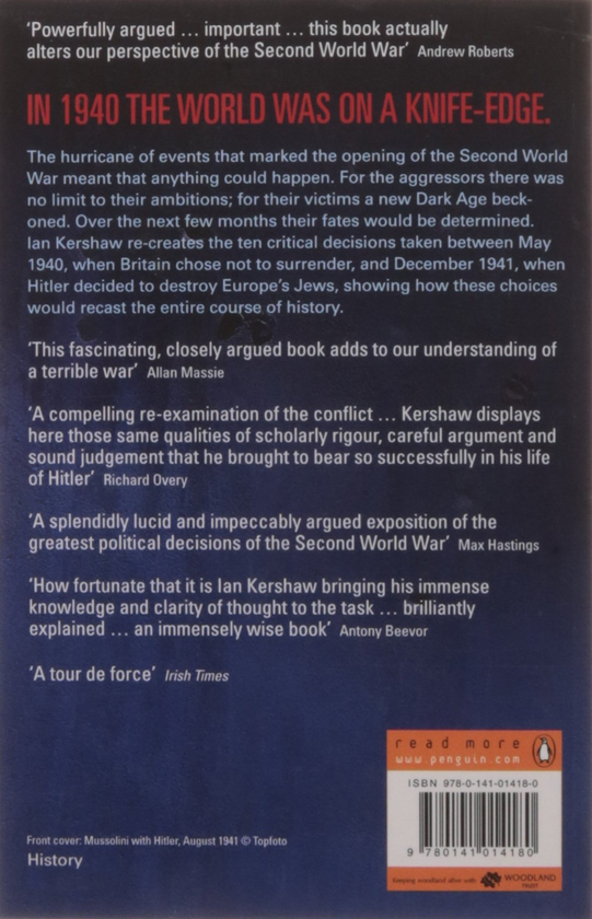 Паперова книга «Fateful Choices. Ten Decisions that Changed the World, 1940-1941», автор Йан Кершоу - фото №1