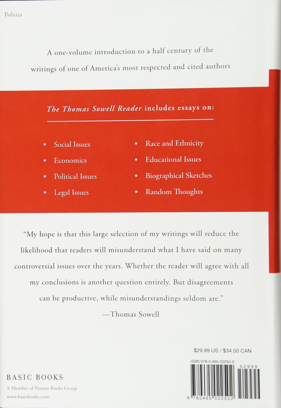 Бумажная книга «The Thomas Sowell Reader», автор Томас Соуэлл - фото №1