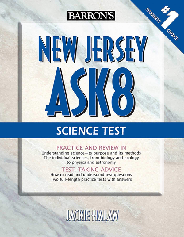 Бумажная книга «Barron's New Jersey ASK 8 Science Test», автор Джеки Халау - фото №1