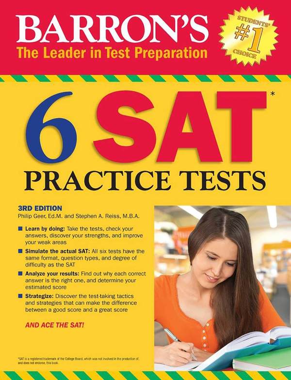 Паперова книга «6 SAT Practice Tests», авторів Філіп Гір, Стівен А. Рейс - фото №1