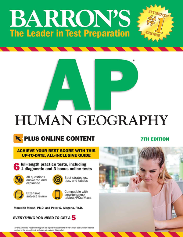 Бумажная книга «Barron's AP Human Geography with Online Tests», автор Мередит Марш - фото №1