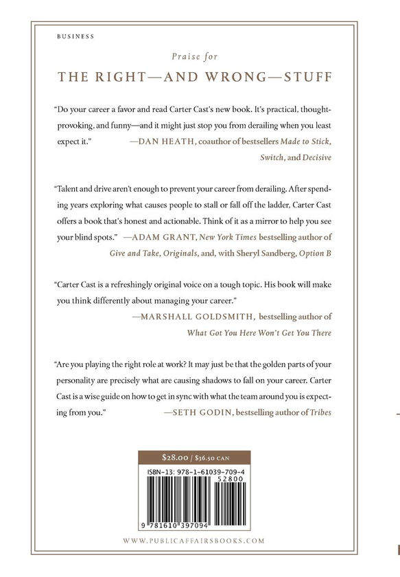 Паперова книга «The Right and Wrong Stuff», автор Картер Каст - фото №1