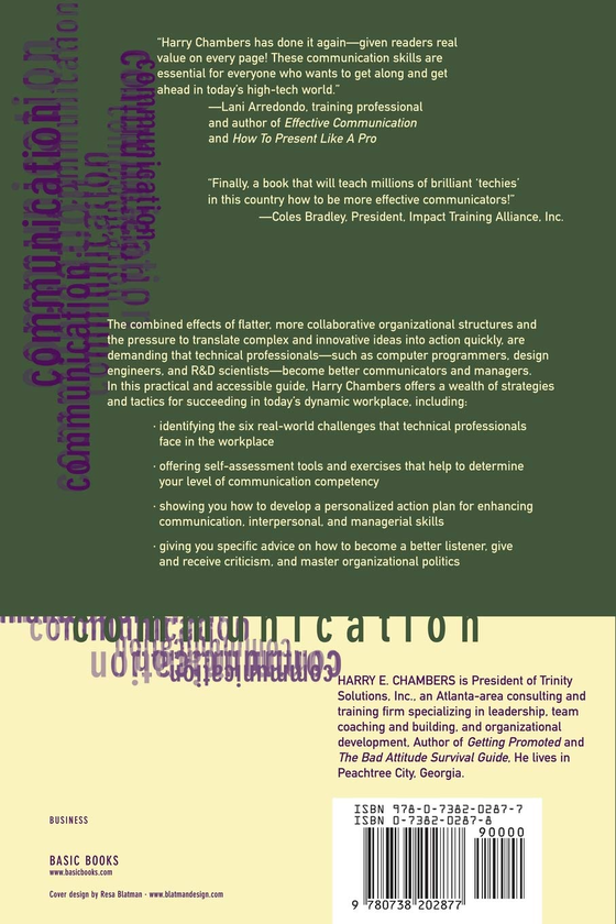 Паперова книга «Effective Communication Skills For Scientific And Techinical Professionals », автор Гаррі Чемберс - фото №1