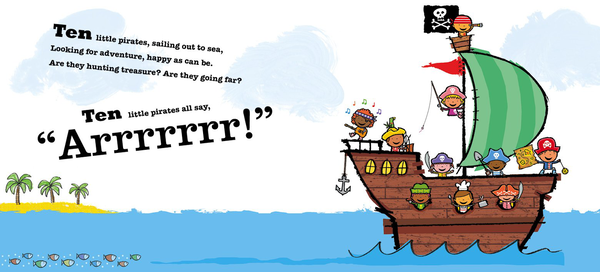 Бумажная книга «Ten Little Pirates», автор Майк Браунлоу - фото №1