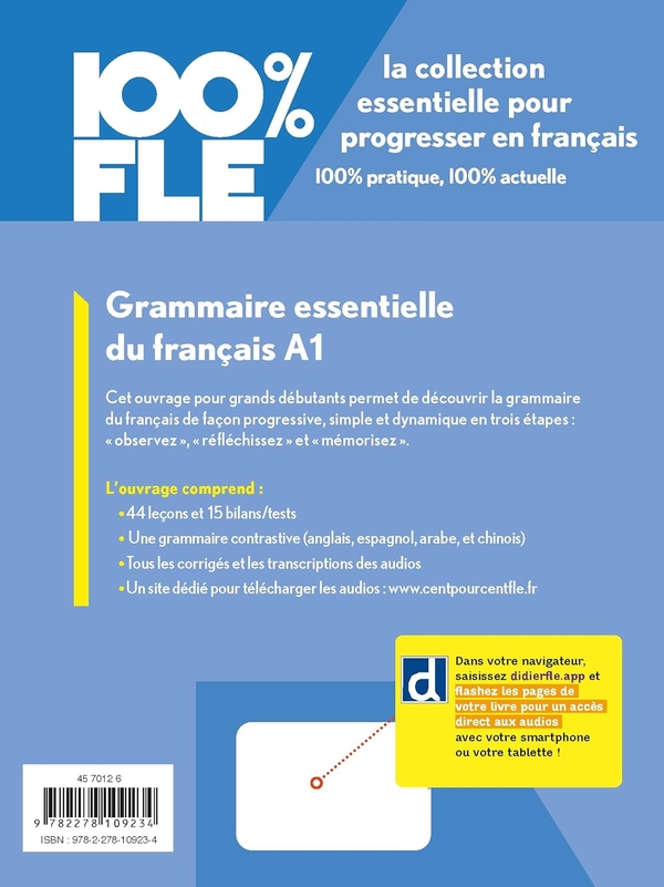 [object Object] «100% FLE. Grammaire essentielle du français A1 Livre + didierfle.app», автор Клеменс Фафа - фото №2 - мініатюра