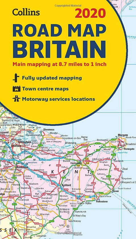 Бумажная книга «2020 Collins Map of Britain» - фото №1