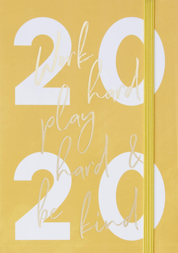 Паперова книга «Work Hard, Play Hard & Be Kind: A6 2020 Diary», автор Олівер Бонас - фото №1