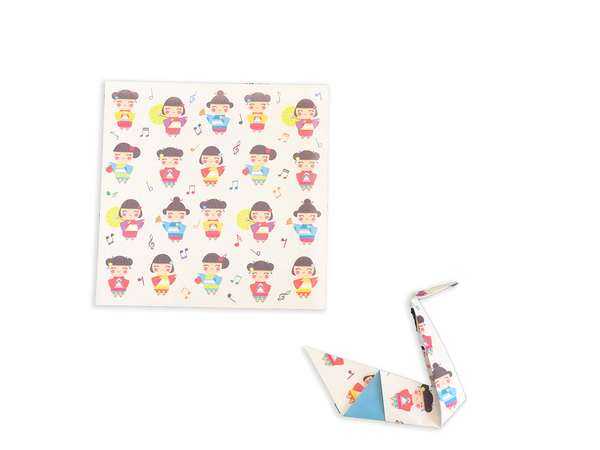 Паперова книга «Origami Paper. 200 sheets. Japanese Dolls. 15 cm» - фото №1