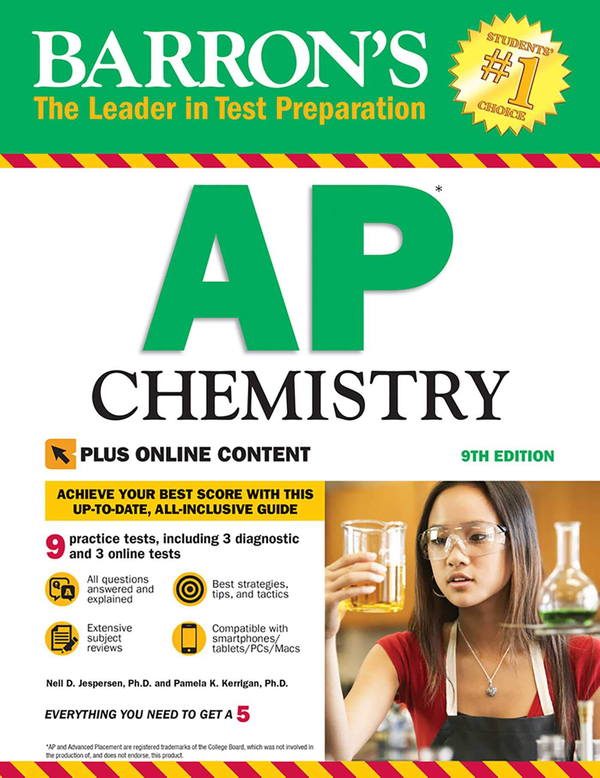Паперова книга «Barron's AP Chemistry with Online Tests», автор Нiл Д. Джесперсен - фото №1
